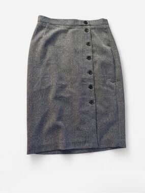 H&M Gray Button-Accent Pencil Skirt  size  10